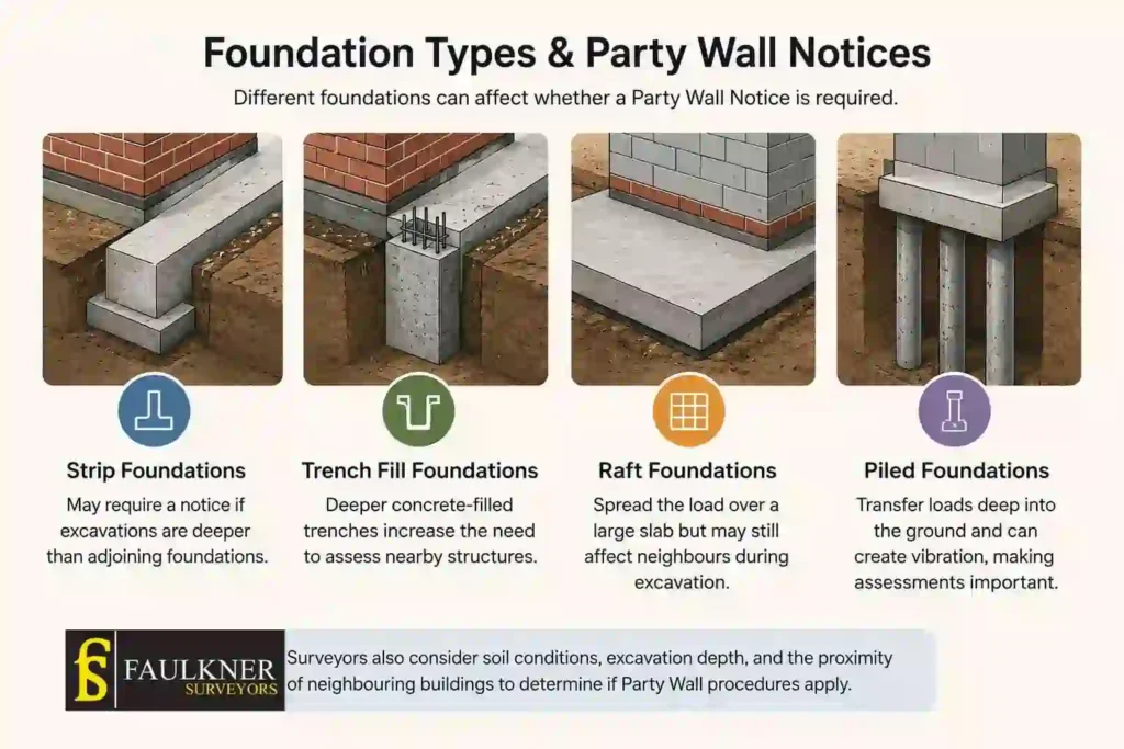 How Do Construction Methods Affect Party Wall Requirements? A Homeowner’s Guide 1 How Do Different Foundation Types Influence Party Wall Notices Aldershot?